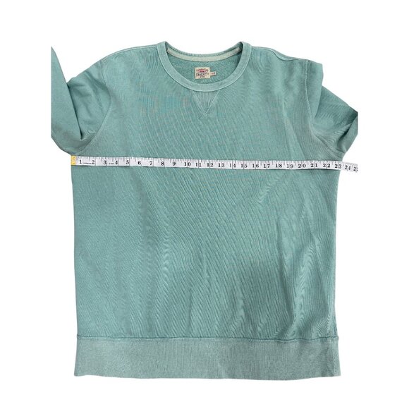 Faherty Mens Crewneck Sweatshirt Cotton Long Sleeve Mint Green Size XL - Picture 4 of 6